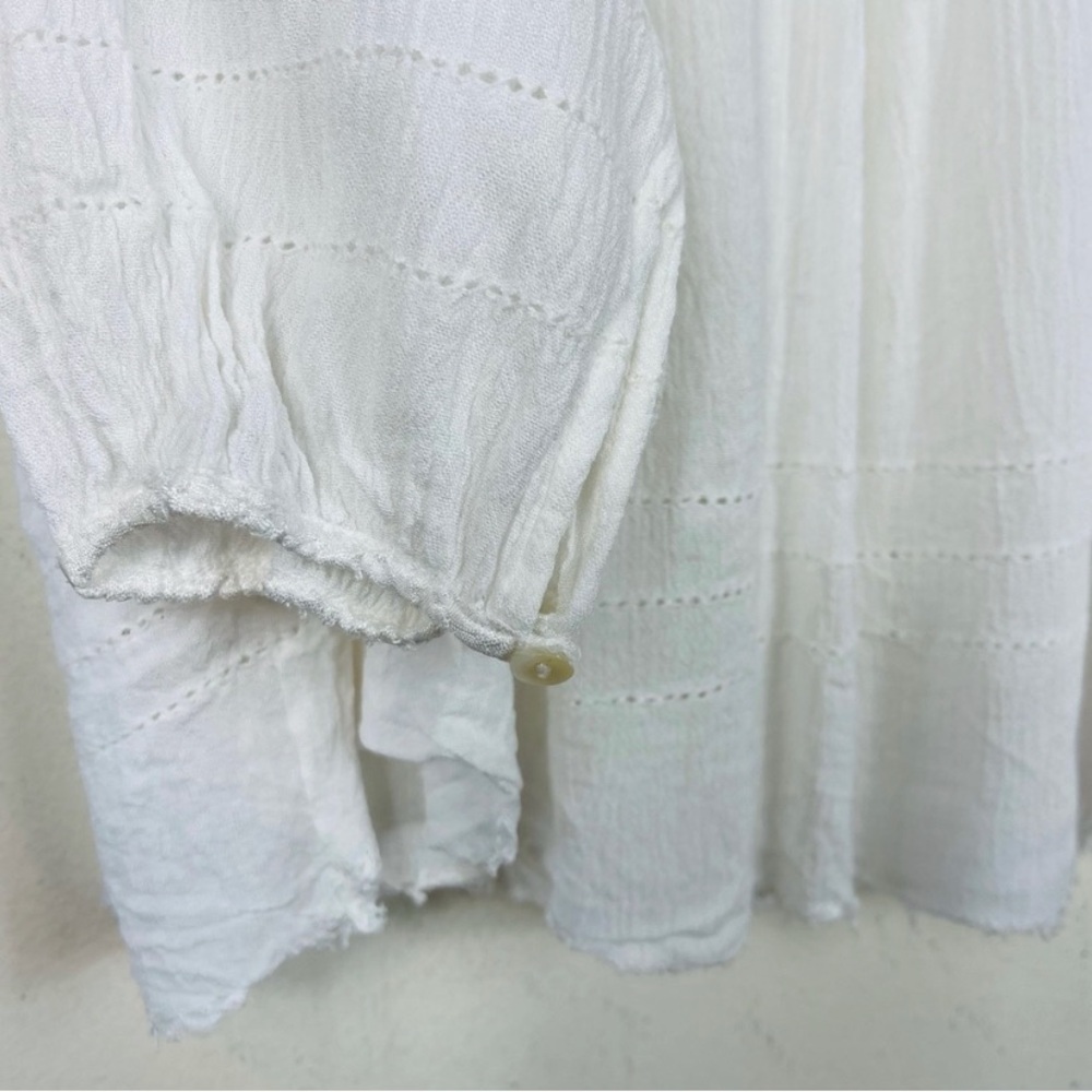 Free People one crochet peasant swing bohemian blouse top - Picture 9 of 9